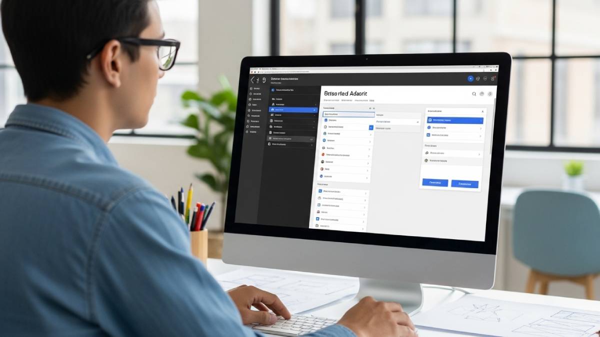 Traducteur logiciel localisant une interface dans un environnement tech moderne